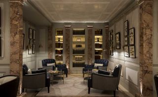 Book shelf at Lanesborough Club and Spa.