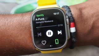 Apple Watch Ultra playing music