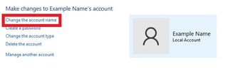 How to change your Windows username