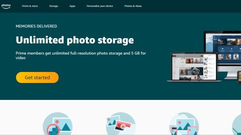 Amazon Photos&#039; homepage