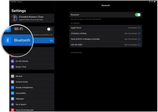 Unpair DualShock 4 or Xbox One S Controller by showing steps: Tap Bluetooth in Settings