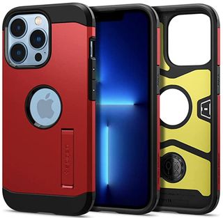 Spigen Tough Armor Iphone 13 Pro Case Red Render Cropped