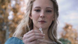 Morfydd Clark as Galadriel in Rings of Power season 2