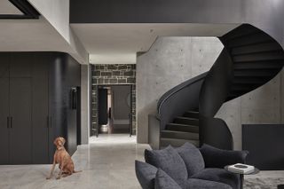 black staircase