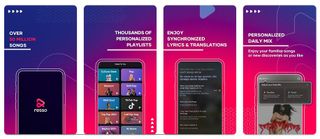 Resso screenshots on Android