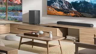 TCL S4510 5.1 channel soundbar system lifestyle.