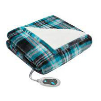 2. Beautyrest Reversible Sherpa to Fleece Electric Wrap:
Was $59.99