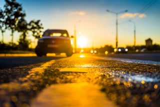 car in sun