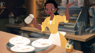 Tiana in The Princess and the Frog.