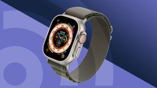 Apple Watch Ultra on TechRadar background