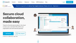 Tresorit's homepage