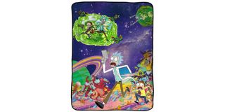 Rick and Morty Fleece Throw Blanket