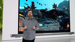 A Mac gaming presentation during WWDC 2022