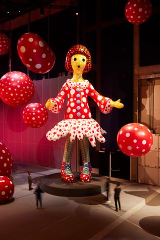 Yayoi Kusama giant inflatable figure