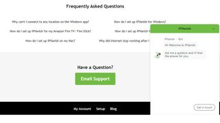 IPVanish Support Center options