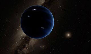 An illustration shows what Planet 9 might look like orbiting far from our sun. Now, at least two physicists think this picture is wrong and it's actually a black hole.