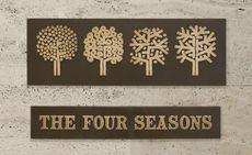 Sign on wall reading The Four Seasons