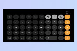 A screenshot showing how to use the iPhone Calculator hidden features