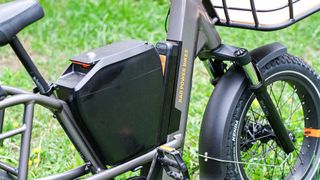 Radpower RadRunner 3 Plus e-bike in backyard