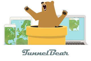 Logon för TunnelBear VPN.