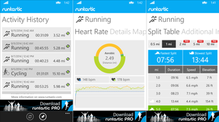 Runtastic Screens