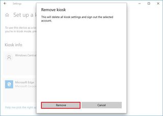 Remove kiosk mode with legacy Edge