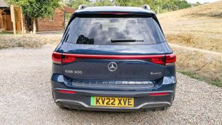 Mercedes-Benz EQB parked outside on gravel driveway