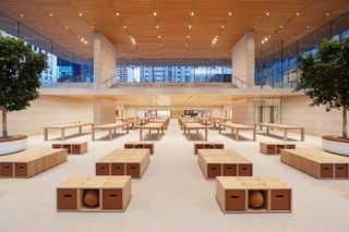 The store features granite floors, Castagna limestone walls