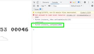 how to hack the chrome dinosaur game - speed