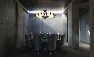 Interior of James Jannard’s Béton Brut home, by iDGroup, Los Angeles