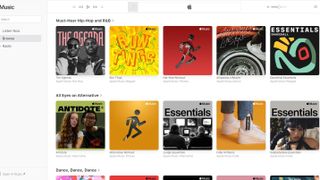 A screenshot of Apple Music showing a grid of album art.