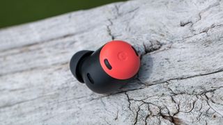 Google Pixel Buds Pro close-up on single earbud