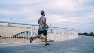 a photo of a man running