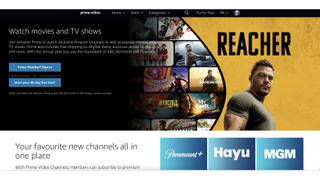 Screenshot of Amazon Prime Video homepage