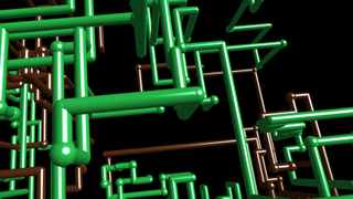 A high-res recreation of the Windows 3D Pipes screensaver from Isaiah Odhnner&#039;s GitHub.