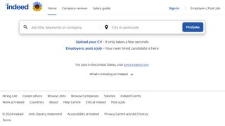 Website screenshot for Indeed.