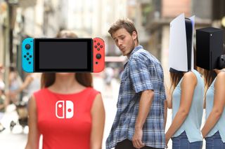 Jealous Girlfriend Meme Console Edition