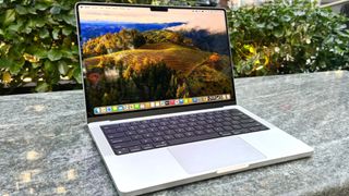 MacBook Pro M3 Pro on bench