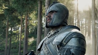 Ser Criston Cole (Fabien Frankel) in a full suit of armor in "House of the Dragon" season 2 episode 4