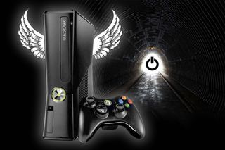 Image of the Xbox 360 in a dark tunnel with a light at the end.