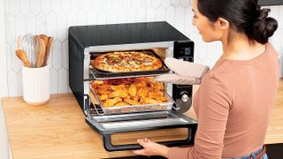 Ninja 12-in-1 Double Oven with FlexDoor DCT401 on counter