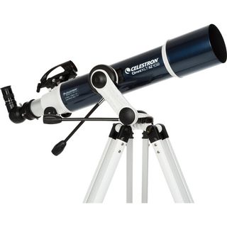 Celestron Omni XLT 102 on a white background.