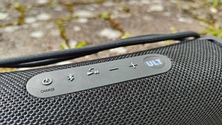 Sony ULT Field 1 wireless speaker close up on controls