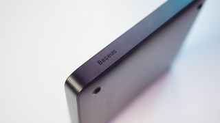 Baseus logo on the side of the Baseus Blade 100W Power Bank