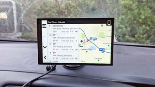 Garmin drivesmart 86 display on dash