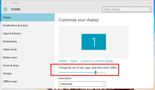 Display settings