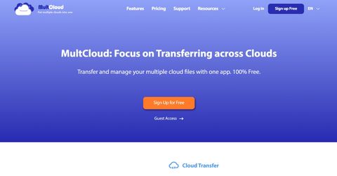 MultCloud review - MultCloud&#039;s homepage