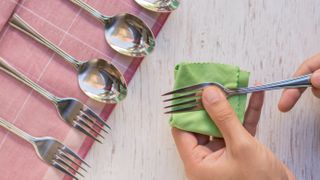 Polishing silverware