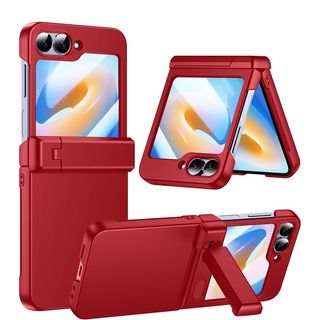 Temdan Galaxy Z Flip 6 case open, closed and propped up on kickstand