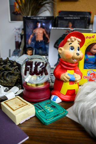 Objects in John Waters' studio